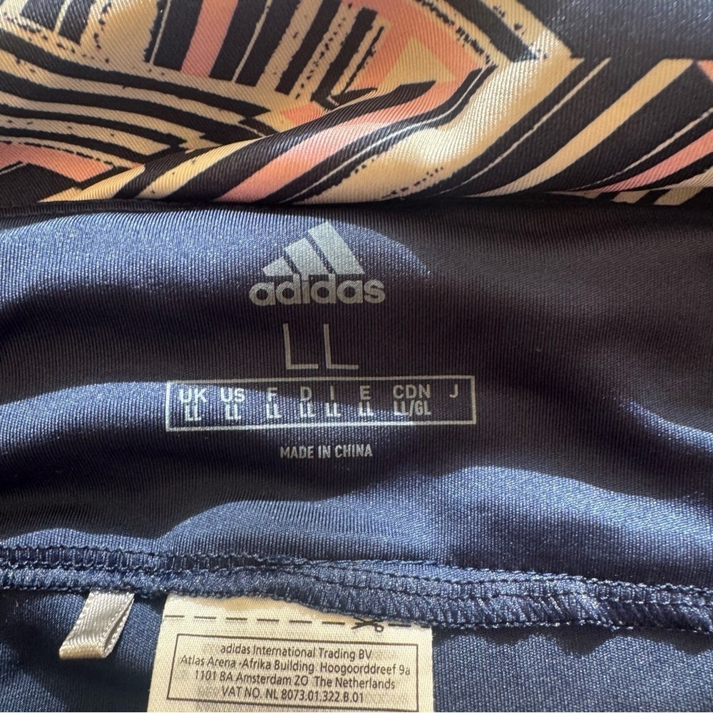 Adidas Navy and Pink Geometric Mini Skirt - Picture 5 of 8